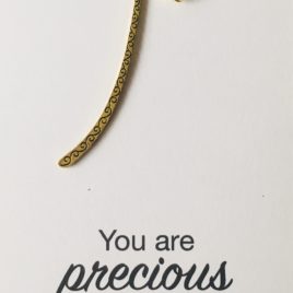Precious with Gold Tone Shell: Bookmark