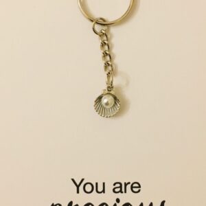 Precious with Silver Tone shell: Steel Keyring