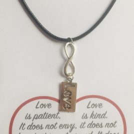 Love is Patient: 20″ Waxed Cotten Necklace